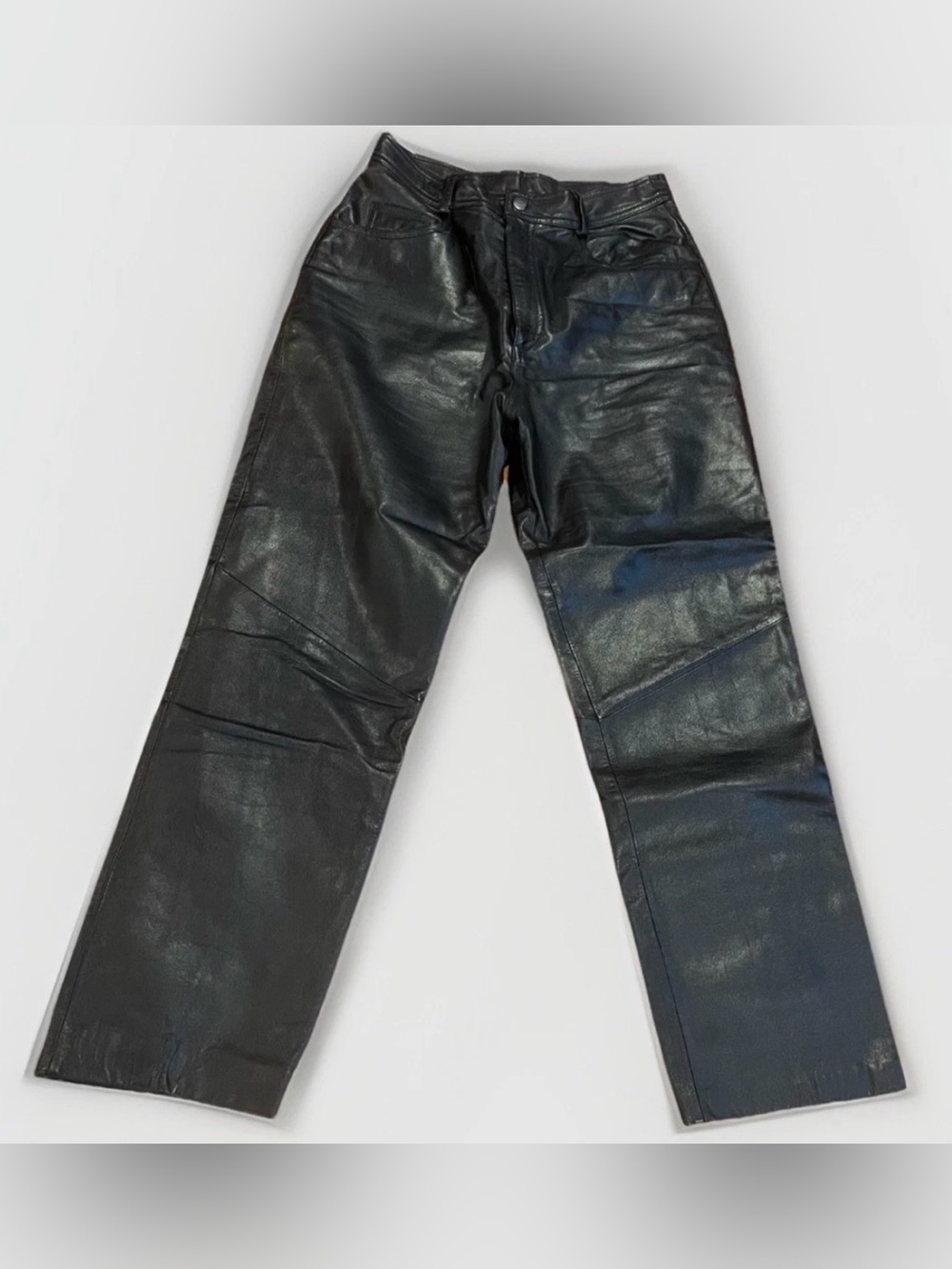 Vintage Danier Leather Pants High Rise Bootcut Straight Leg Size 8 Motorcycle